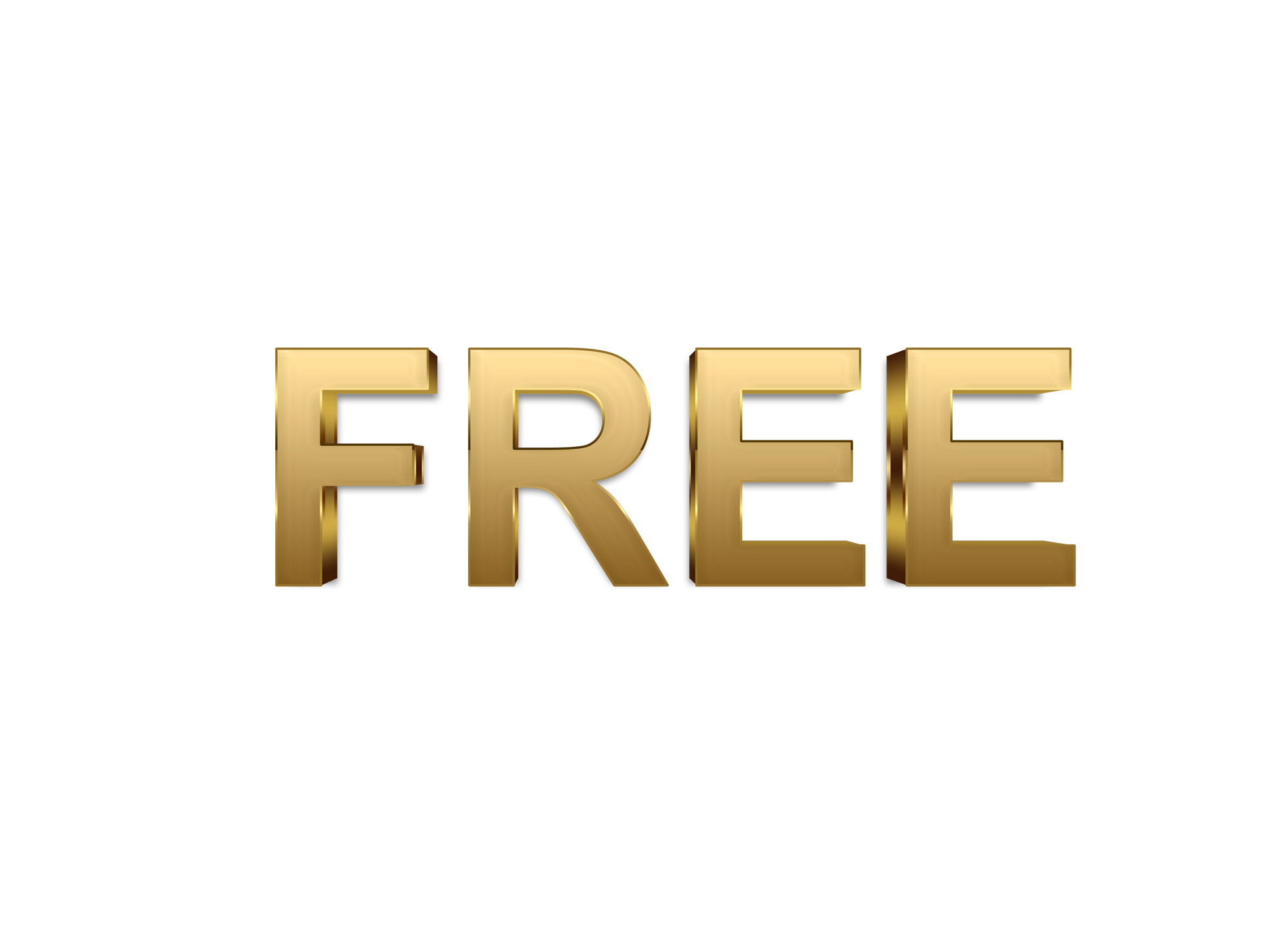 Free word png, Free png, word Free gold text typography PNG images Free png transparent background